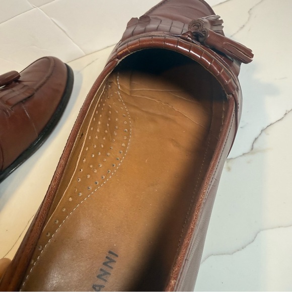 Magnanni Men\'s Brown Leather
Tassel Loafers Size 11 Nice Condition